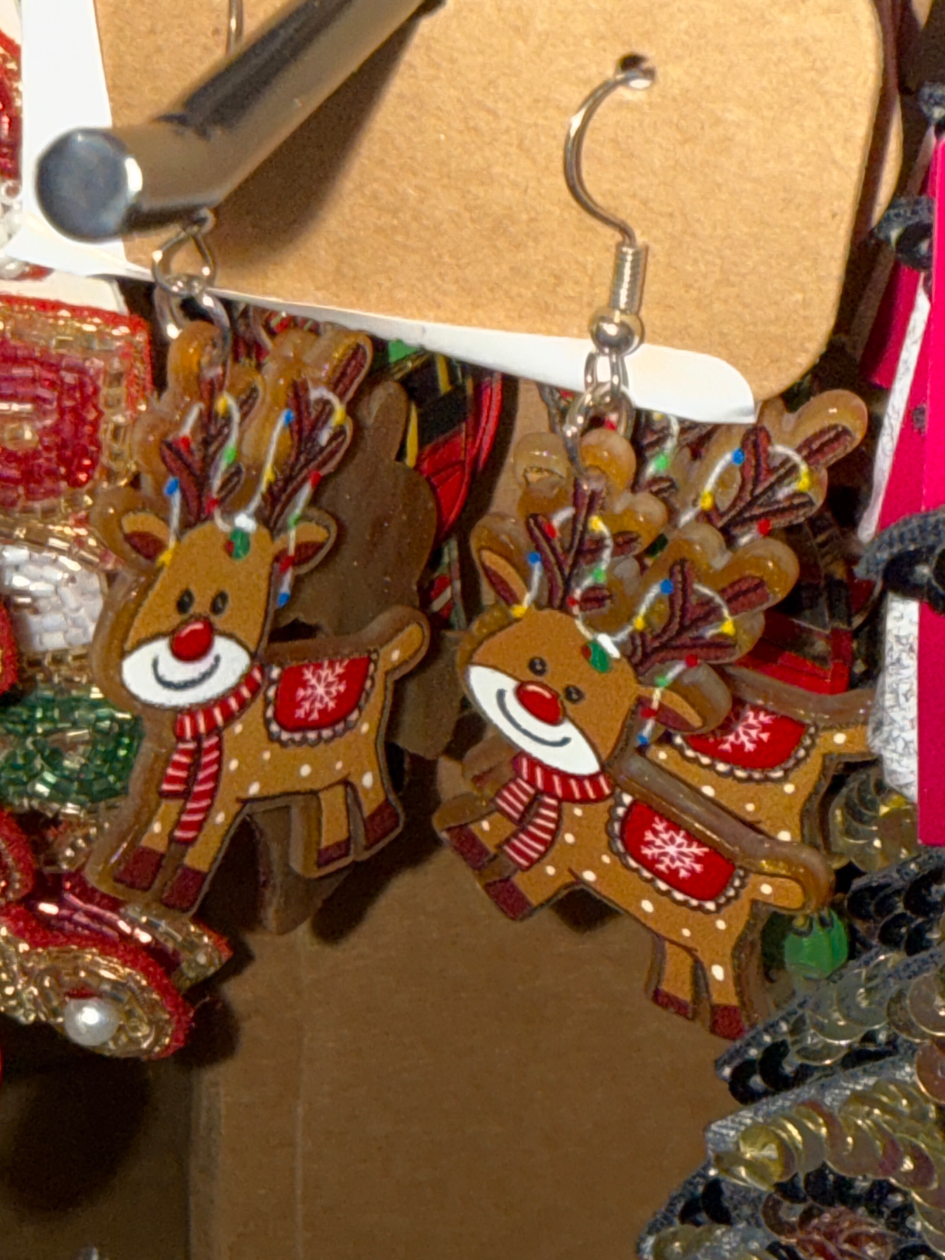 CHRISTMAS REINDEER EARRINGS