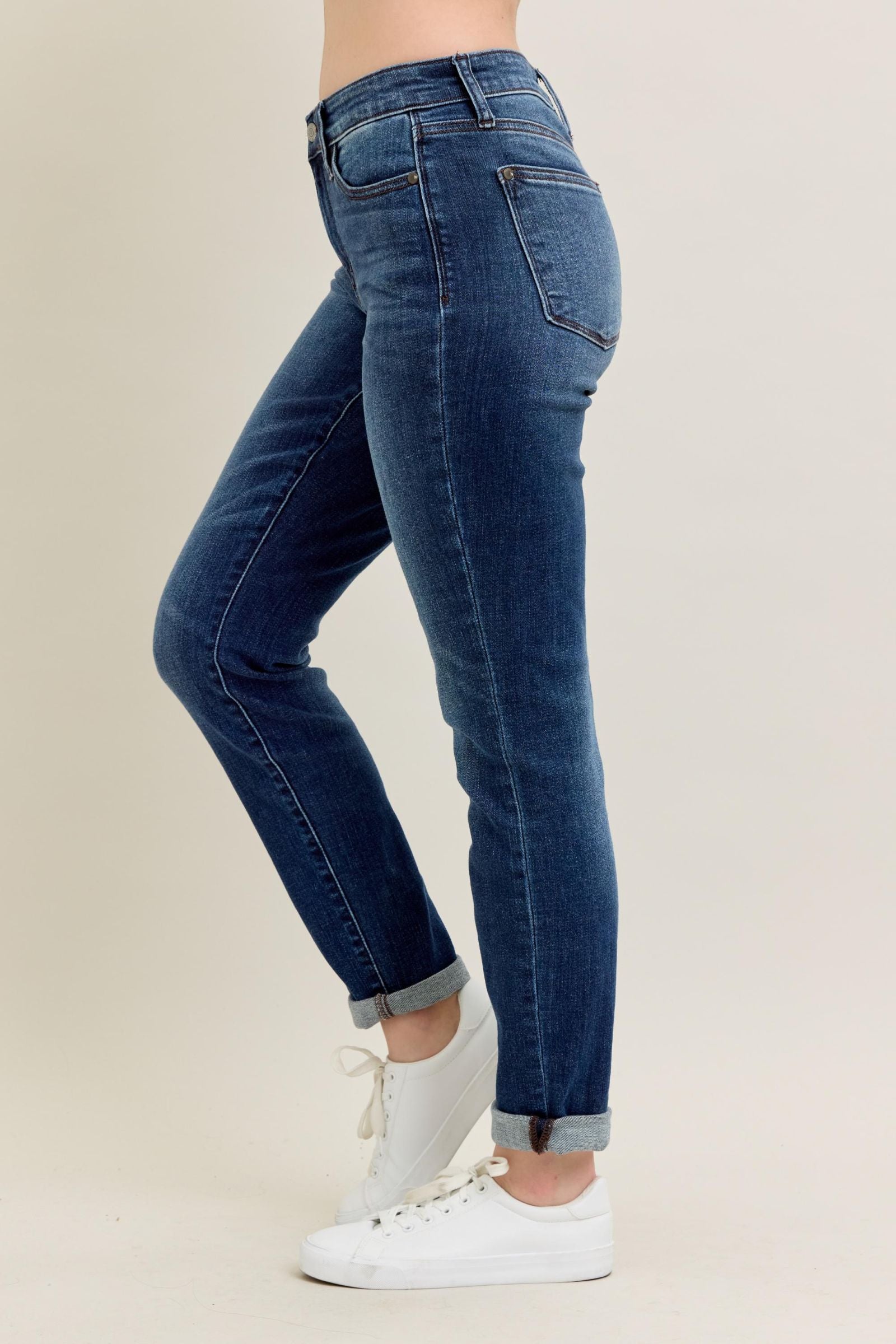 CORE SLIM FIT CUFFED DARKWASH JUDY BLUE DENIM-PLUS