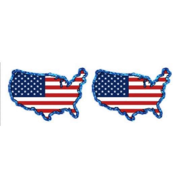 USA Country RWB Stud Earrings- SALE- 1 LEFT