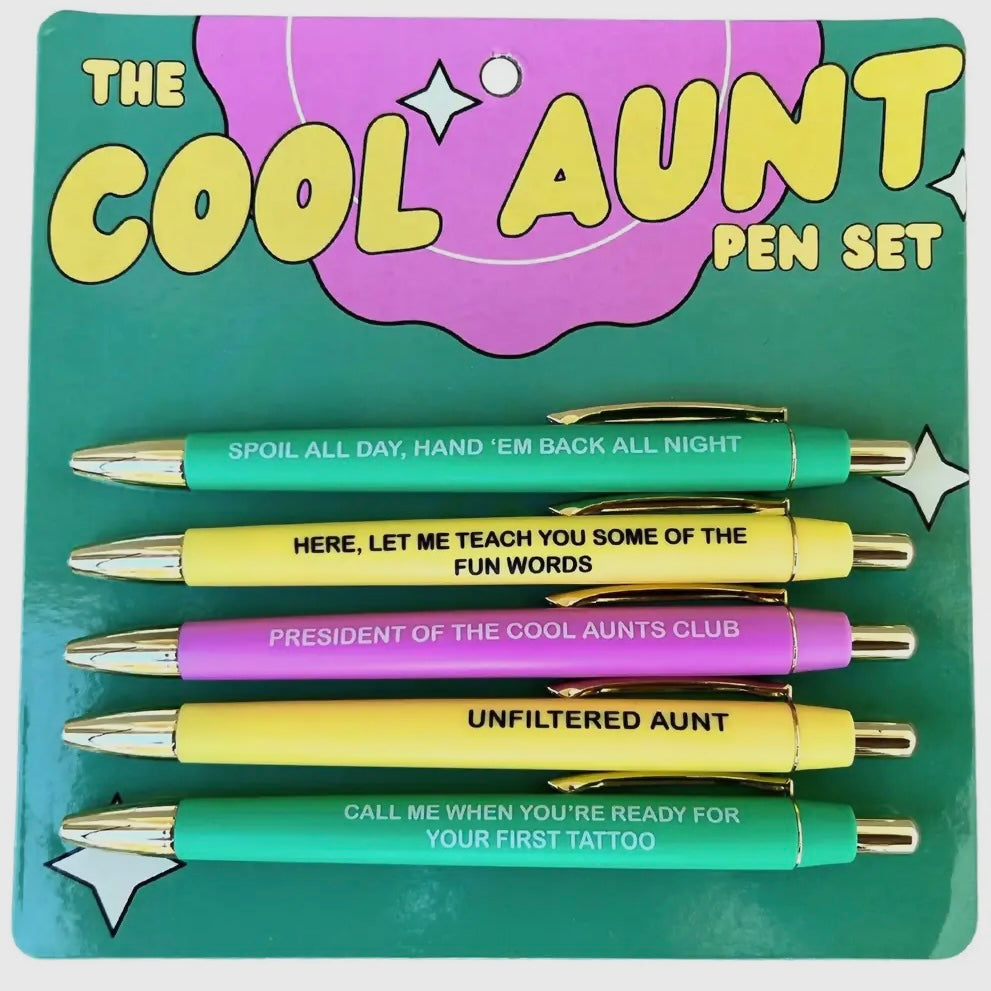 FUN CLUB SET OF 5 PENS WITH SAYINGS