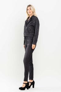 High Waist Tummy Control Black Wash Skinny Denim Judy Blue