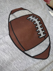 Grey Glitter Football Tank- SALE