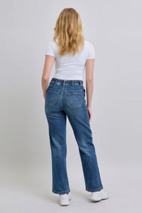 JOGGER STYLE DRAWSTRING WIDE LEG MEDIUM WASH HIGH WAIST JUDY BLUE DENIM