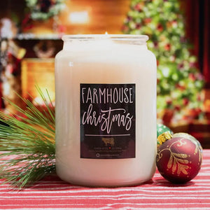 26 OZ FARMHOUSE CHRISTMAS MILKHOUSE CANDLE CO FARMHOUSE JAR