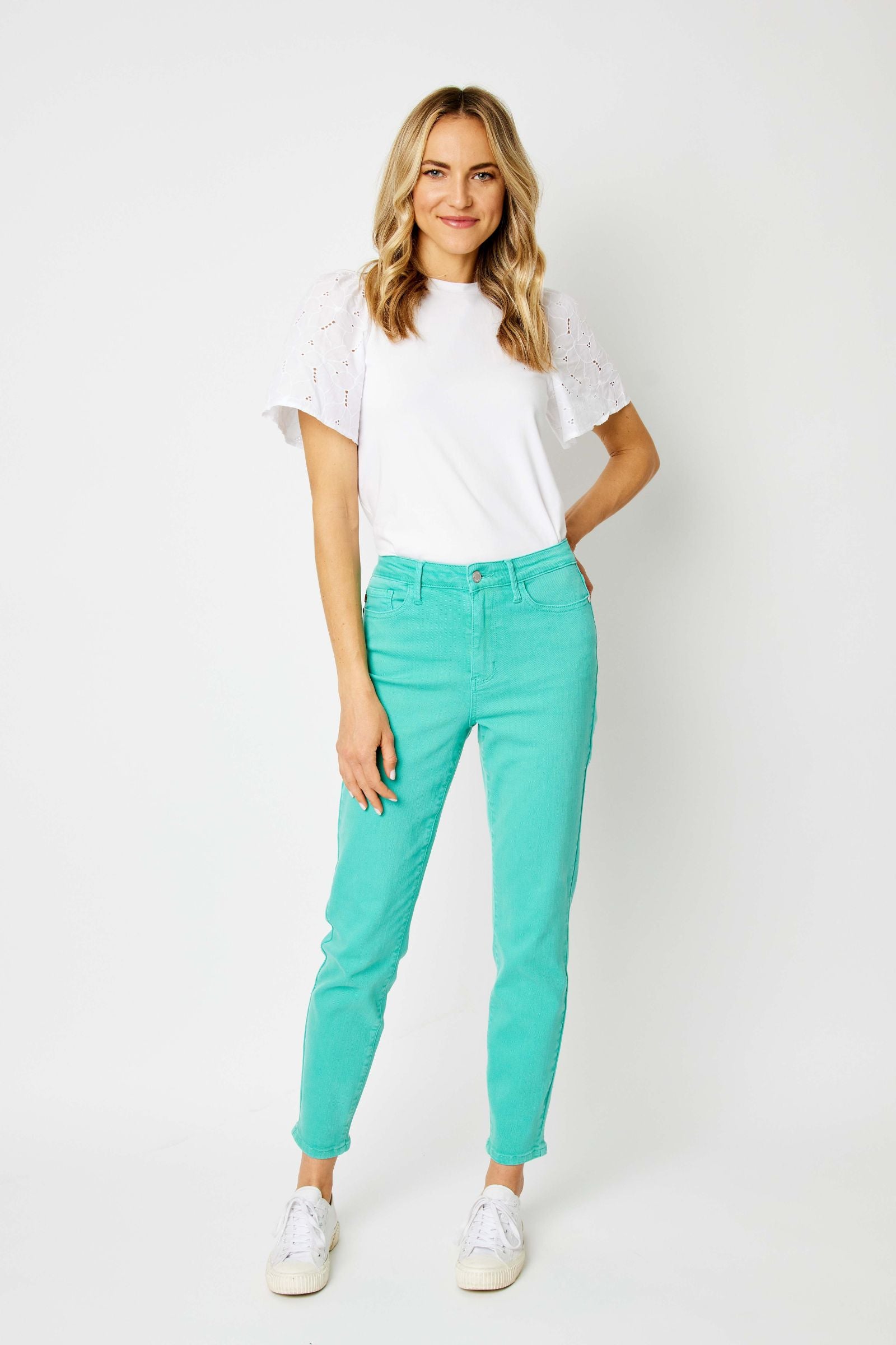 AQUA SLIM FIT JUDY BLUE DENIM HIGH WAIST-PLUS