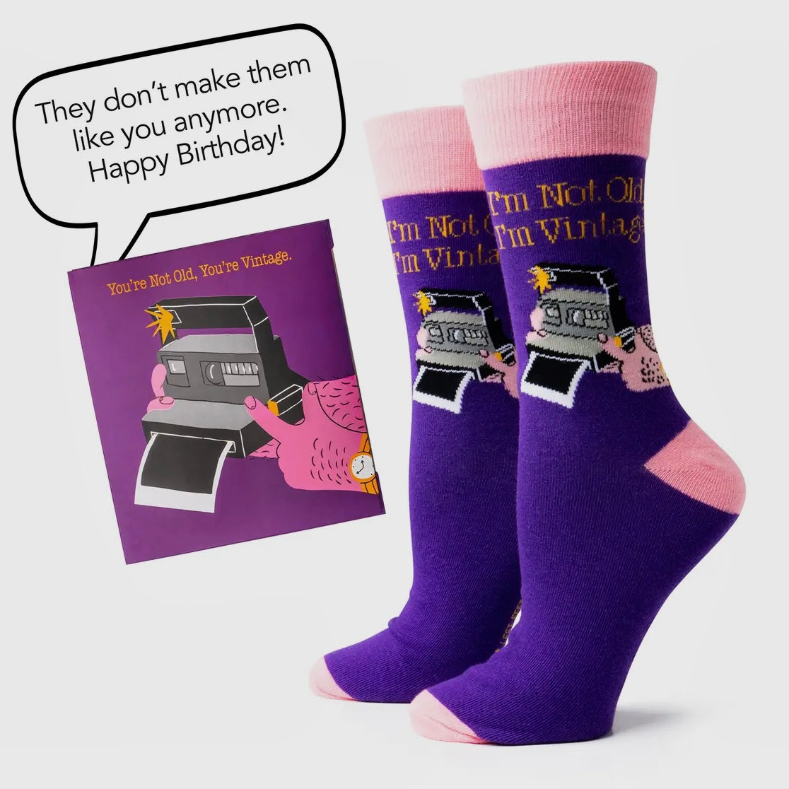 TWO LEFT FEET IT'S YO BIRTHDAY GIFT - CARD & SOCK SET