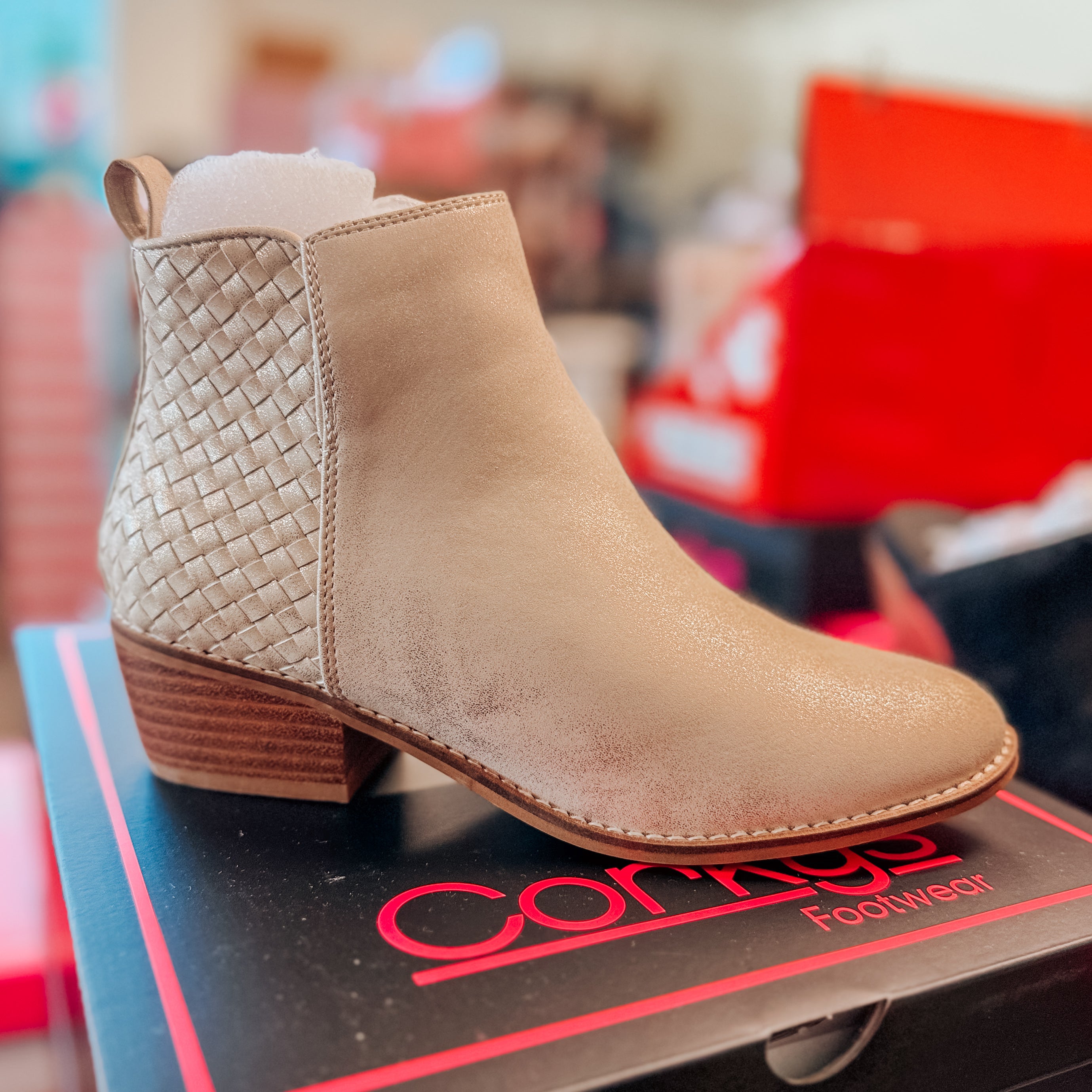 GOLD METALLIC HALF N HALF CORKYS BOOTIE BOOTS