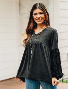 Black Starry Night Top