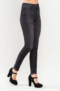 High Waist Tummy Control Black Wash Skinny Denim Judy Blue