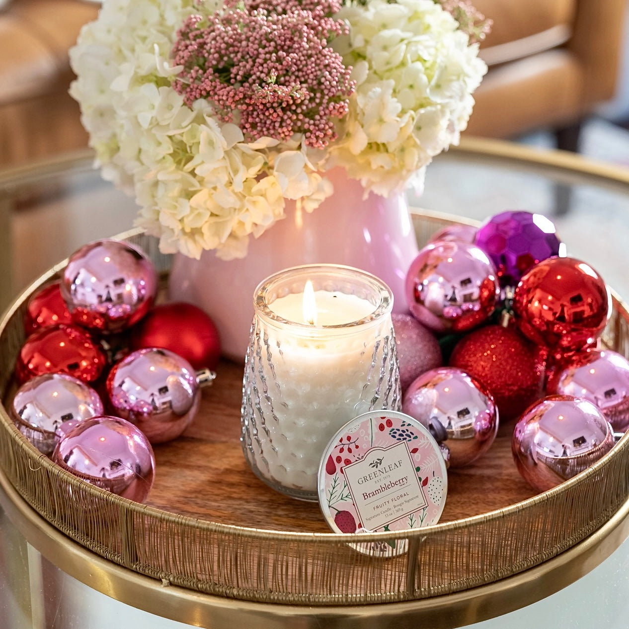 BRAMBLEBERRY SCENTED 13oz SIGNATURE CANDLE BY GREENLEAF