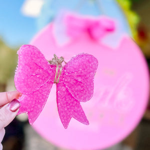 PINK EMBOSSED BOW RIBBON DESIGN FRESHIE DIVA