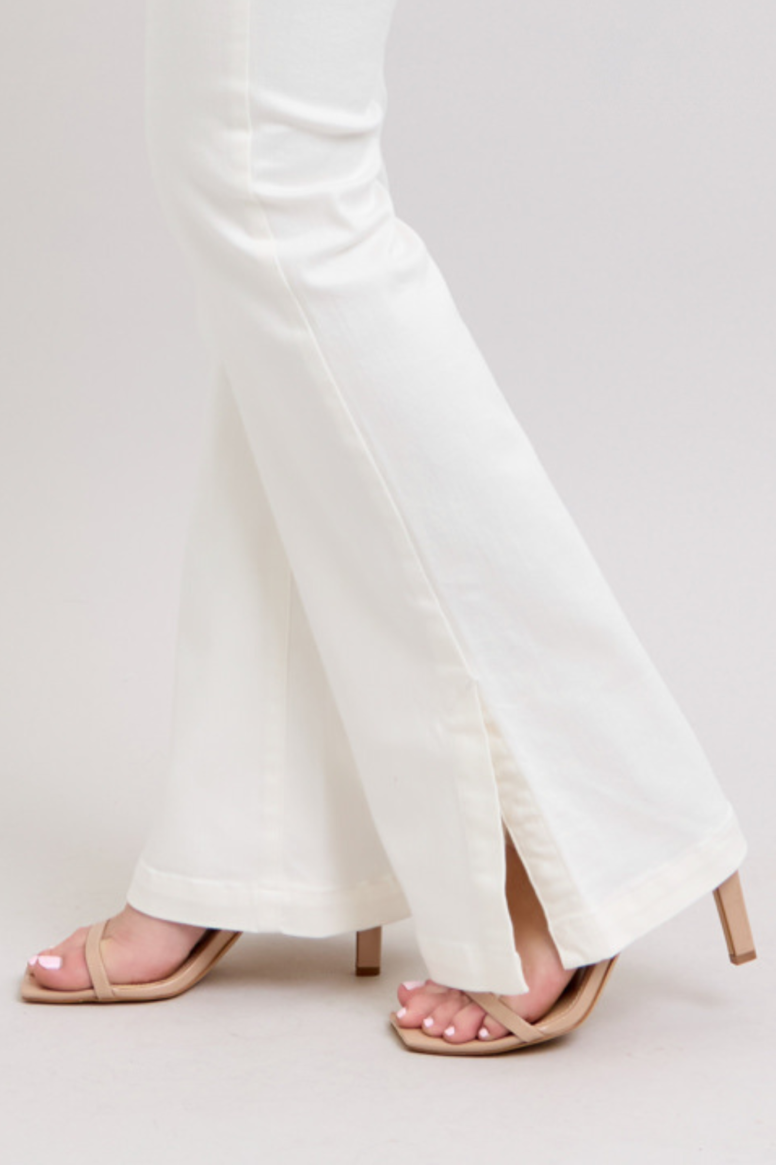 WHITE HIGH WAIST SIDE SLIT SLIM BOOT CUT JUDY BLUE DENIM-PLUS