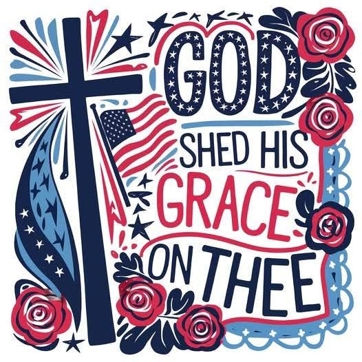 GOD SHED HIS GRACE ON THEE CREAM USA RWB SOFT STYLE TEE- SALE