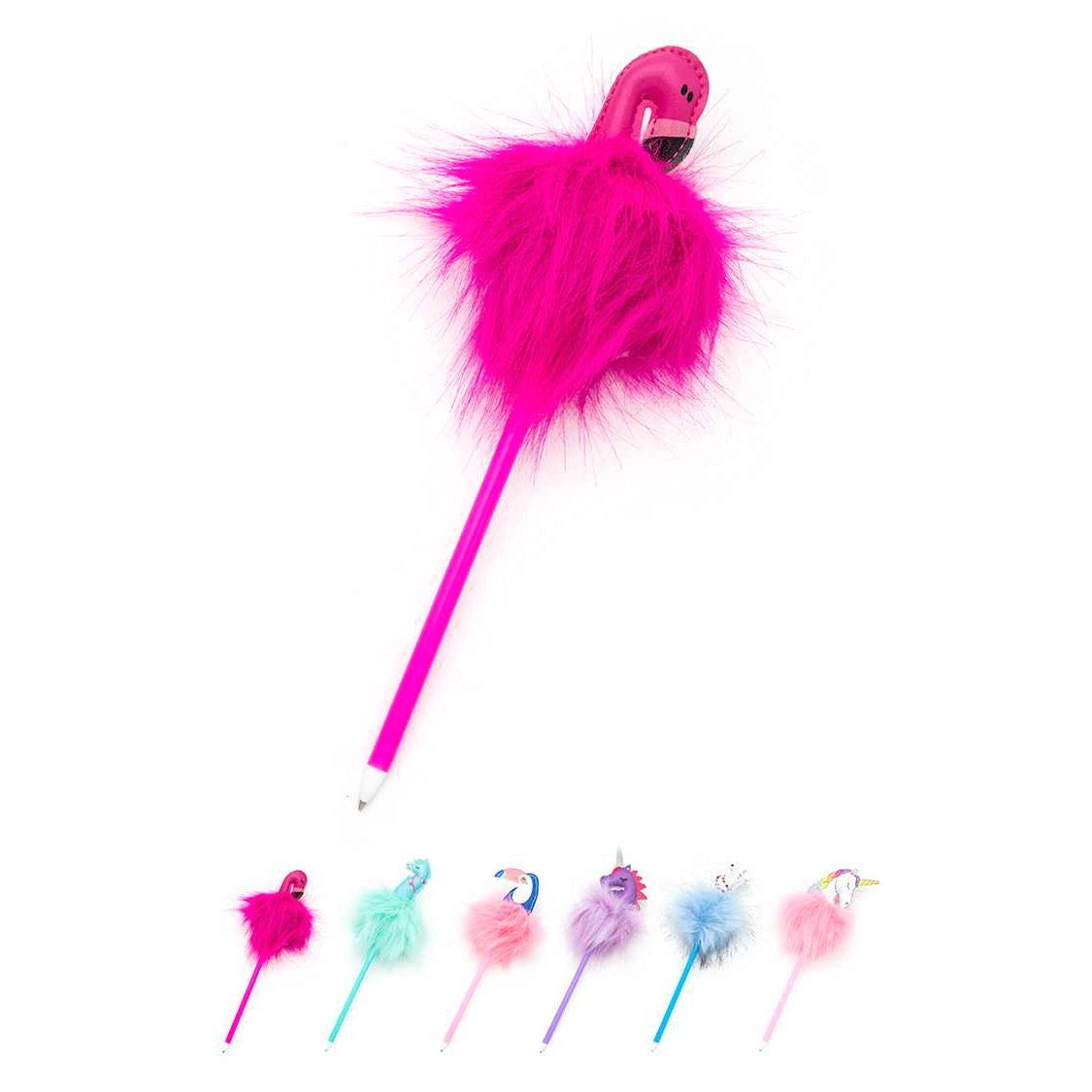 CUTE ANIMAL THEMED POM POM STATIONARY NOVELTY PEN