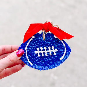 Football Aqua Di Gio Blue & Red Ribbon Freshie