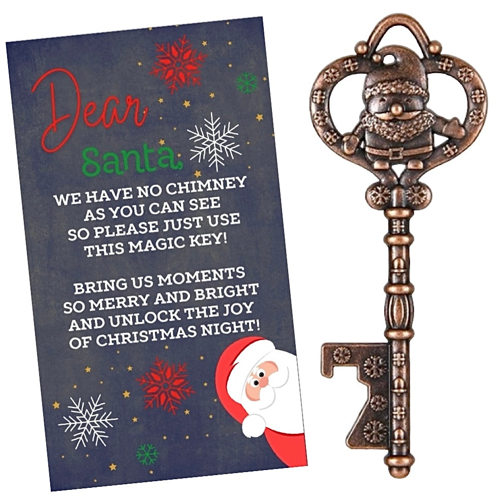 SANTA'S MAGIC KEY ORNAMENT FOR KIDS HOLIDAY TRADITION CHRISTMAS DECOR WITH EXPLANATION CARD
