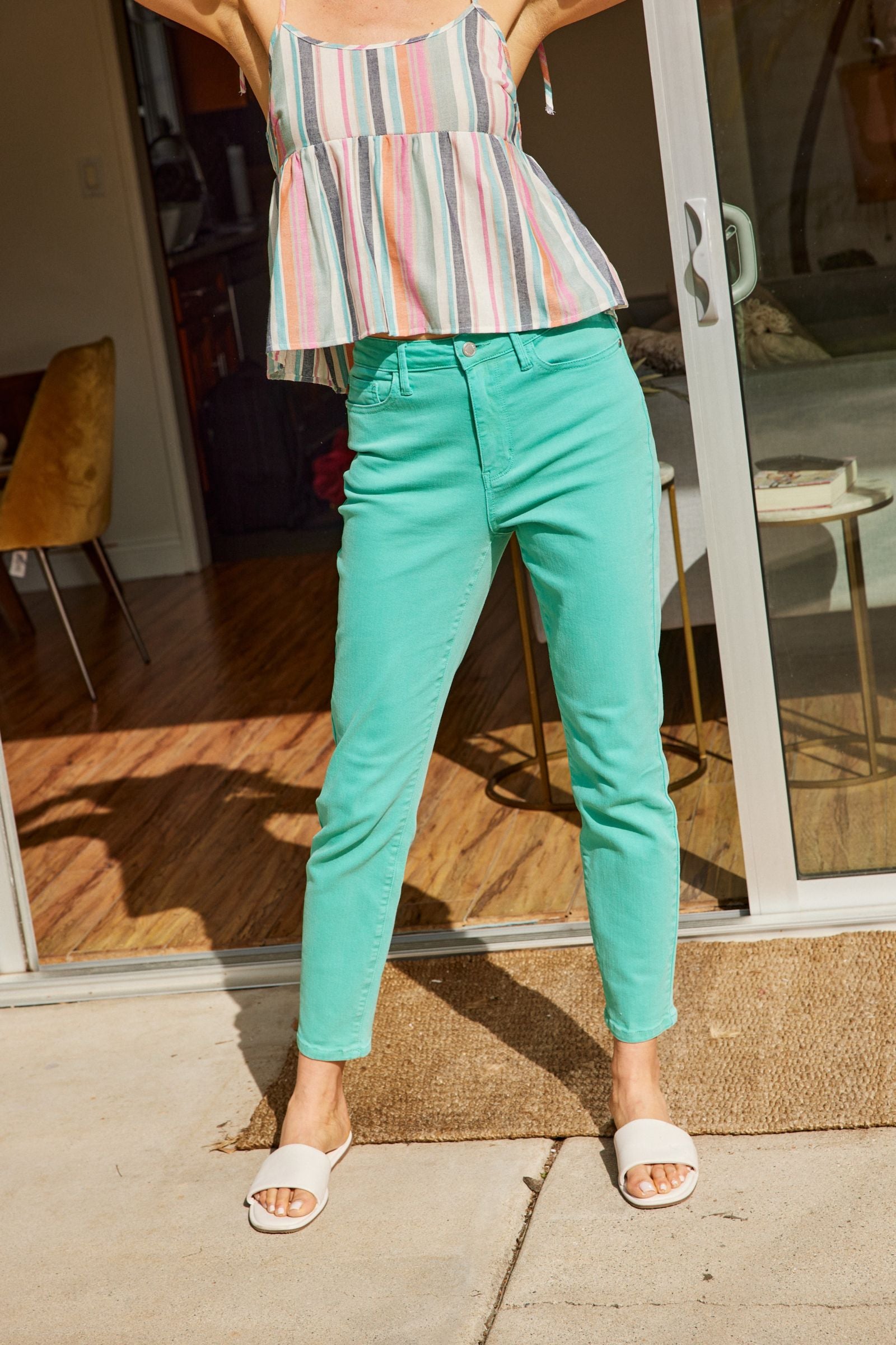 AQUA SLIM FIT JUDY BLUE DENIM HIGH WAIST-PLUS