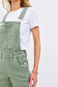 JUDY BLUE SAGE HIGH WAIST GARMENT DYED OVERALLS BOYFRIEND FIT DENIM