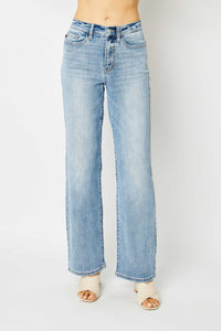 LIGHT WASH HIGH WAIST STRAIGHT LEG JUDY BLUE DENIM