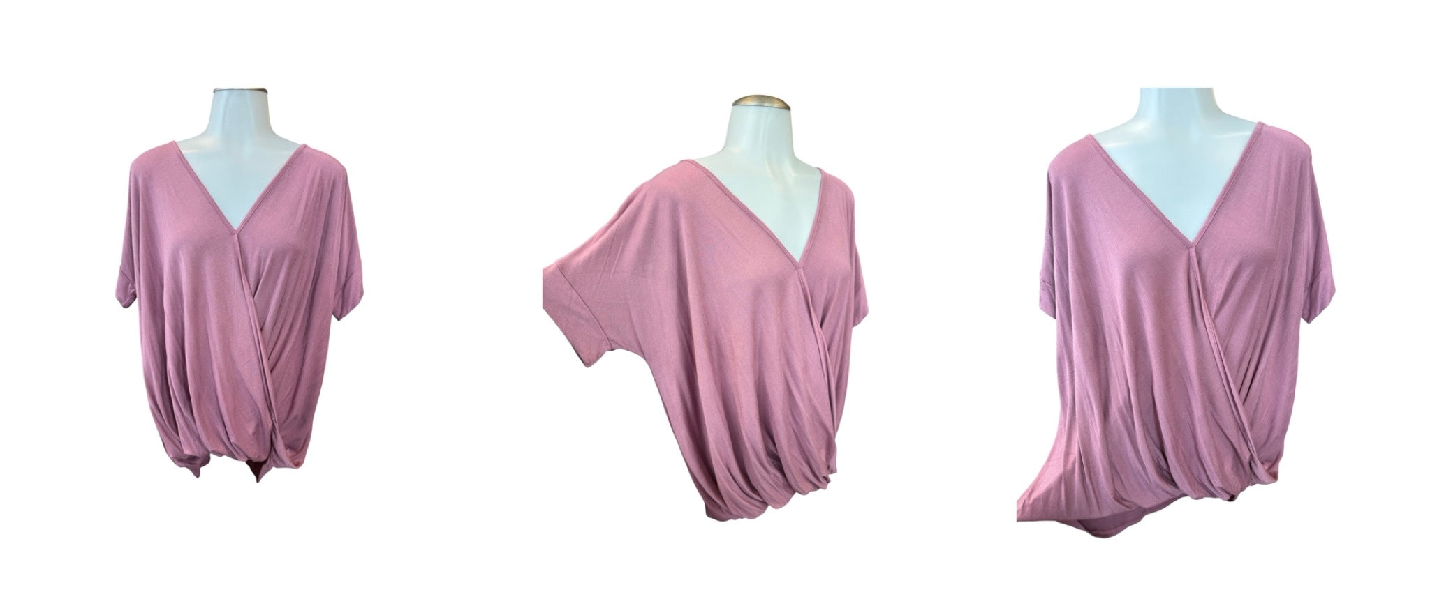 Mauve Draped Front Top- SALE- SMALL & LARGE AVAILABLE