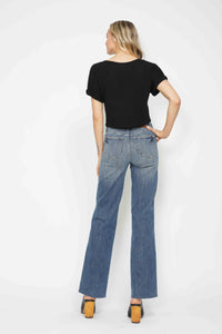 MID RISE TUMMY CONTROL VINTAGE STRAIGHT MEDIUM WASH JUDY BLUE DENIM-PLUS