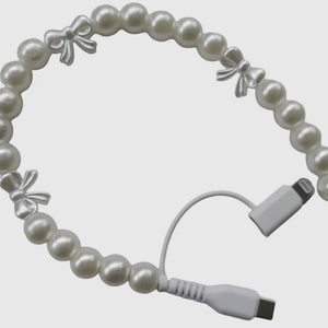 FANCY SMANCY BEADED CHARGING CABLES (USB-A TO DUAL USB-C / LIGHTENING 3 FOOT