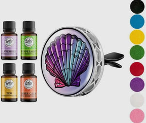 Aromatherapy Vent Clip Diffuser & Felt Pieces & 4 Essential Oils