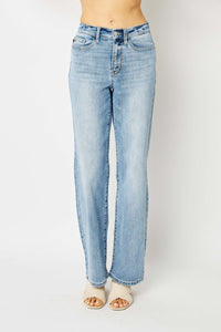 LIGHT WASH HIGH WAIST STRAIGHT LEG JUDY BLUE DENIM