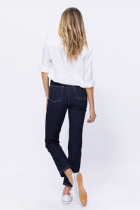 DARKWASH HIGH RISE RINSE WASH MOM JEAN JUDY BLUE DENIM-PLUS