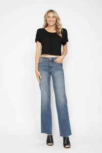 MID RISE TUMMY CONTROL VINTAGE STRAIGHT MEDIUM WASH JUDY BLUE DENIM-PLUS