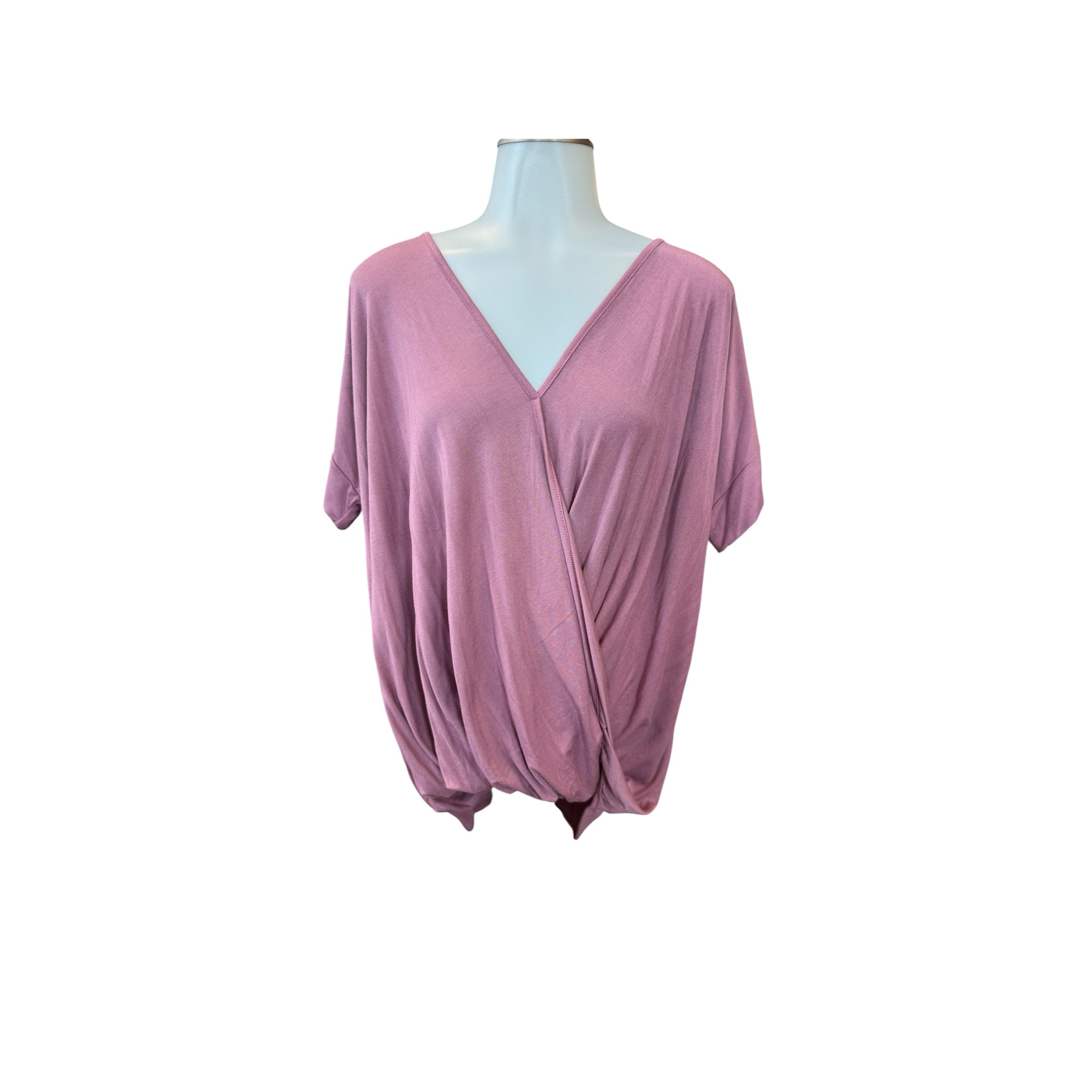Mauve Draped Front Top- SALE- SMALL & LARGE AVAILABLE