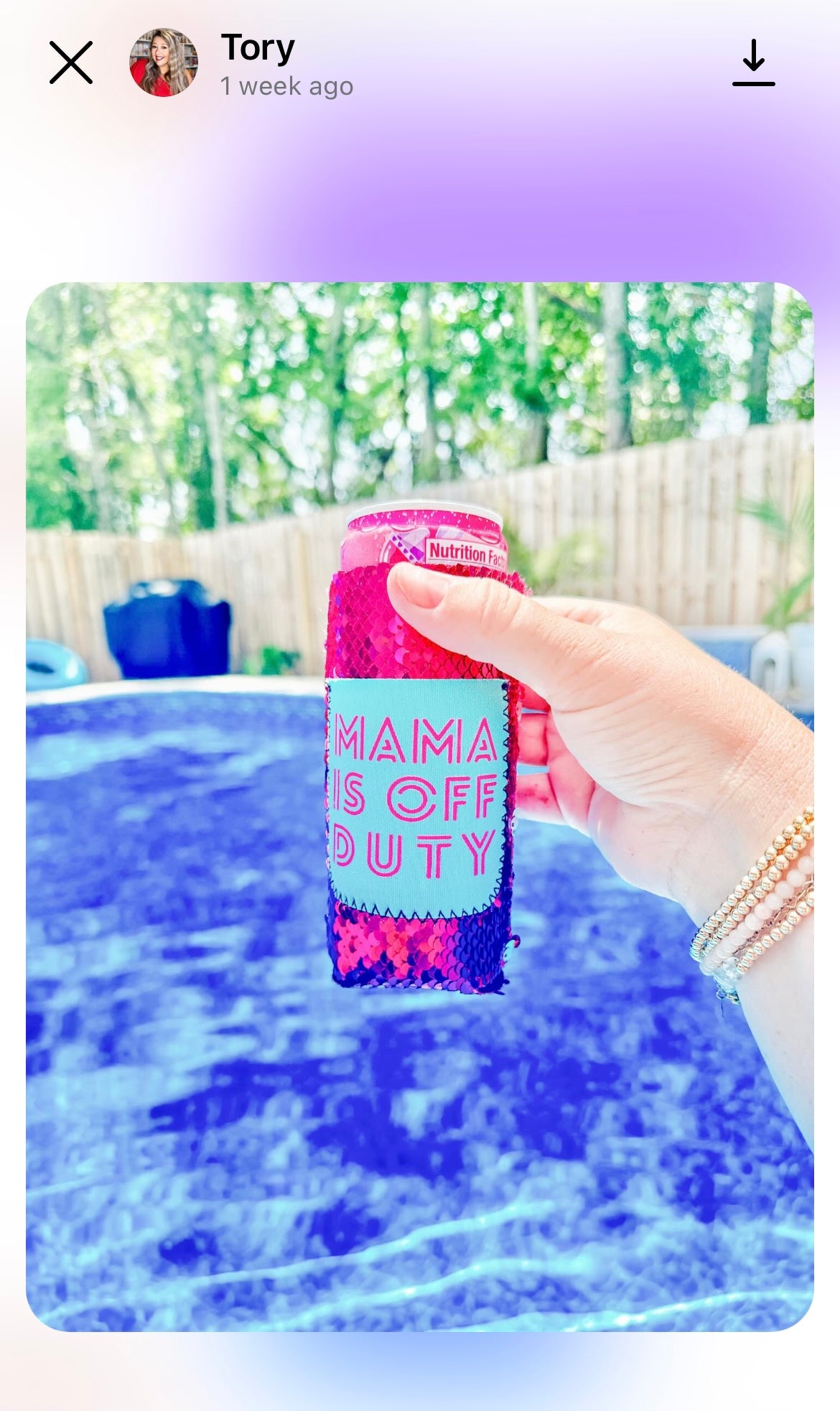 Sequin Slim Can Koozie with Pocket (Skinny Cans)