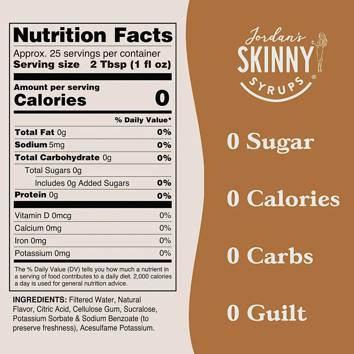 ITALIAN WEDDING CAKE FLAVOR SYRUP CONCENTRATE JORDAN'S SKINNY MIXES SYRUPS