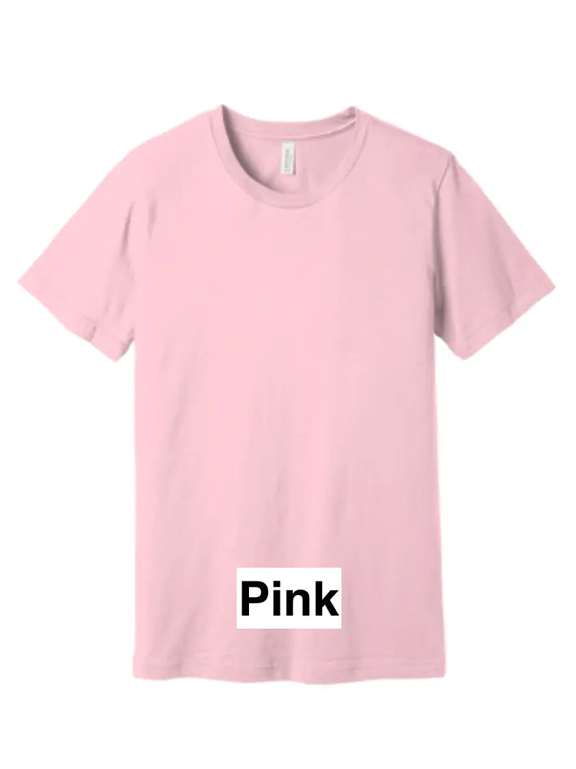 CHRISTMAS VIBES PINK CHECKERED SANTA CLAUS IN CIRCLE DESIGN SOFT STYLE *LIGHT PINK* TEE