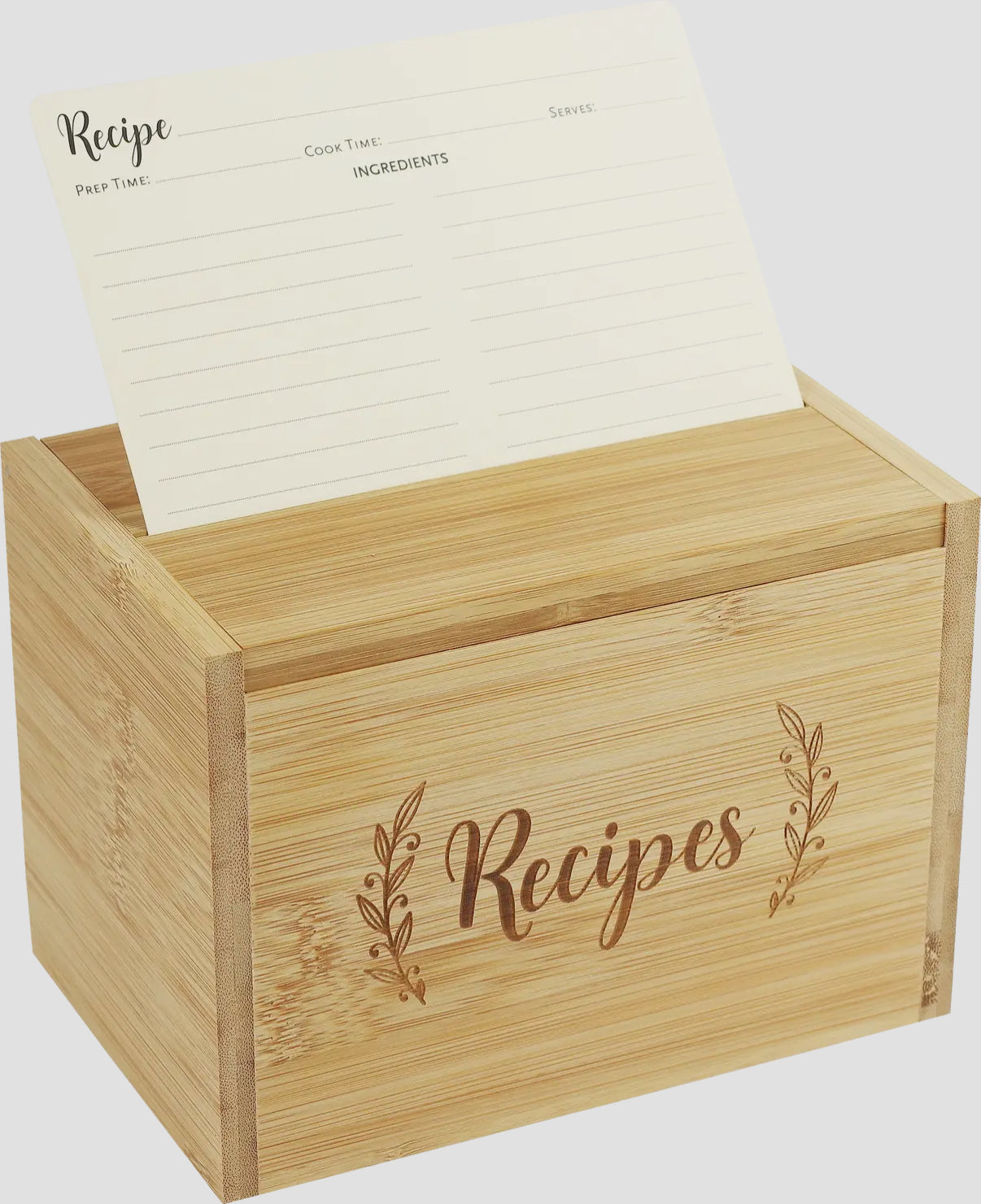 Bamboo Recipe Box Set PPP