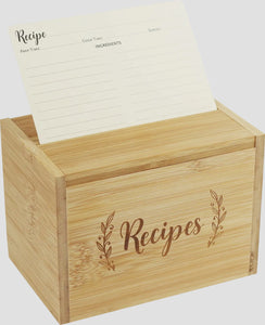 Bamboo Recipe Box Set PPP