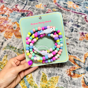 FANCY SMANCY BEADED CHARGING CABLES (USB-A TO DUAL USB-C / LIGHTENING 3 FOOT