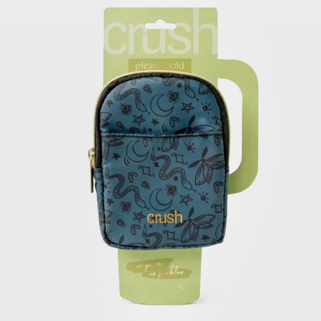 CRUSH WATER BOTTLE TUMBLER POUCH PLEASE HOLD