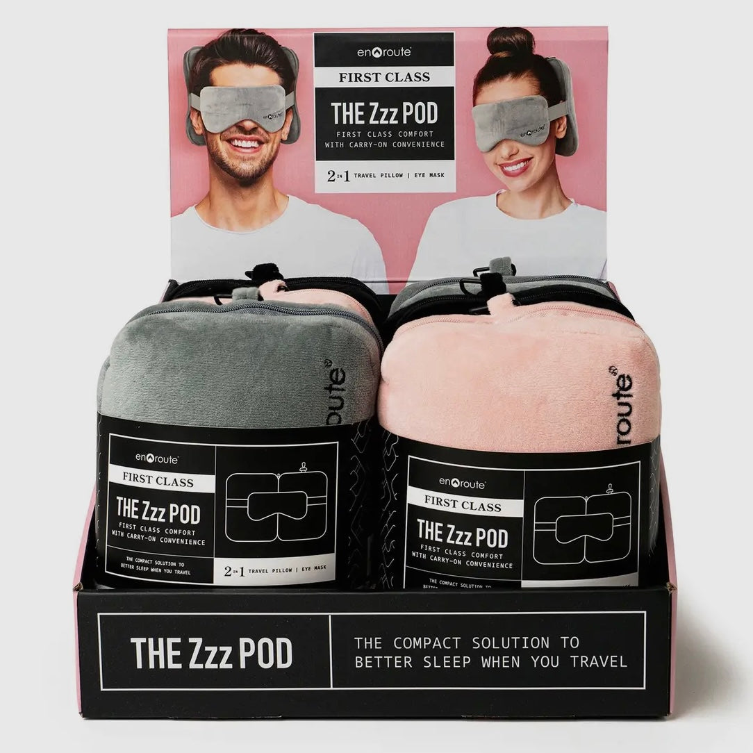 EN ROUTE Z POD TRAVEL PILLOW EYE MASK SET