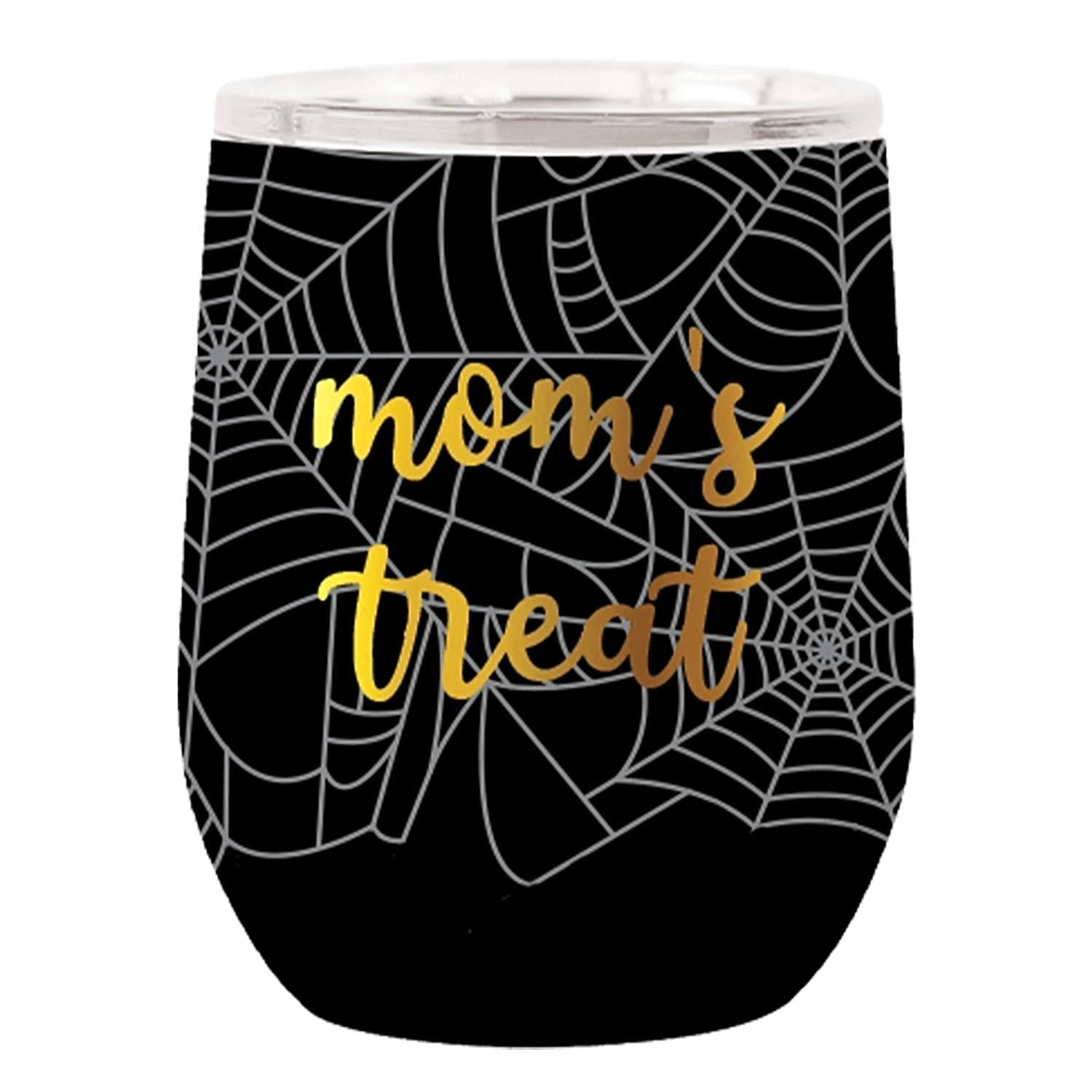 MOM'S TREAT SPIDER WEB STAINLESS STEEL WINE GLASS- SALE