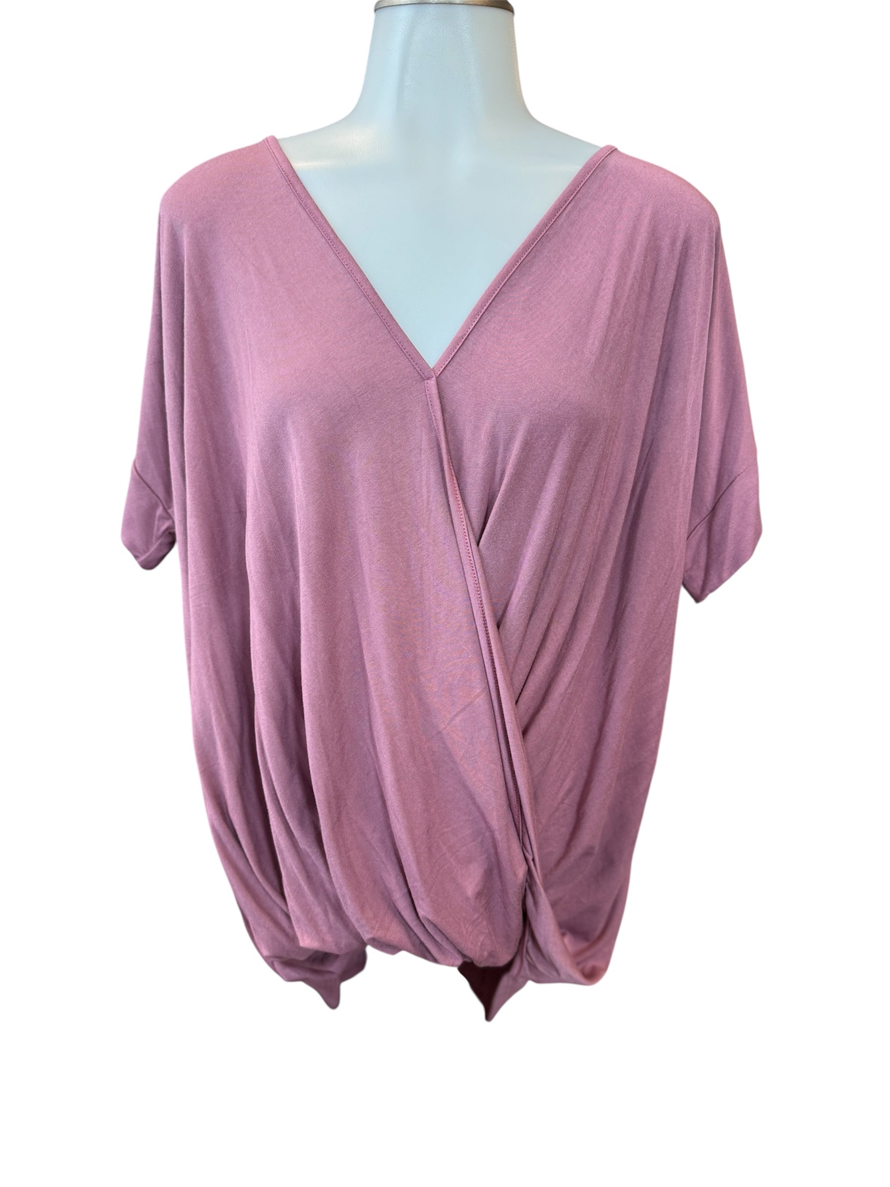 Mauve Draped Front Top- SALE- SMALL & LARGE AVAILABLE