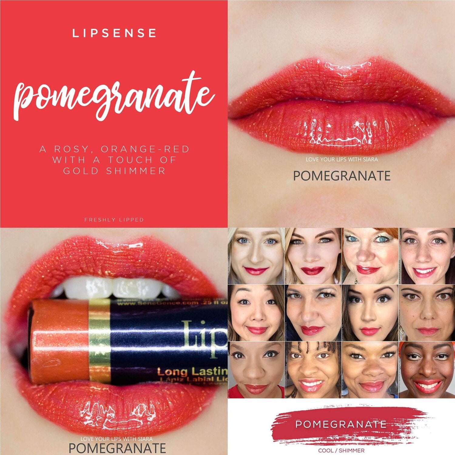 POMEGRANATE LONG LASTING LIPSENSE LIPSTICK