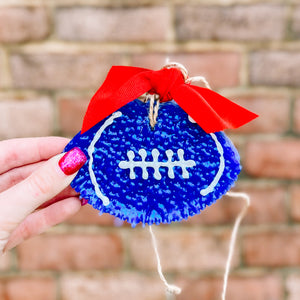 Football Aqua Di Gio Blue & Red Ribbon Freshie