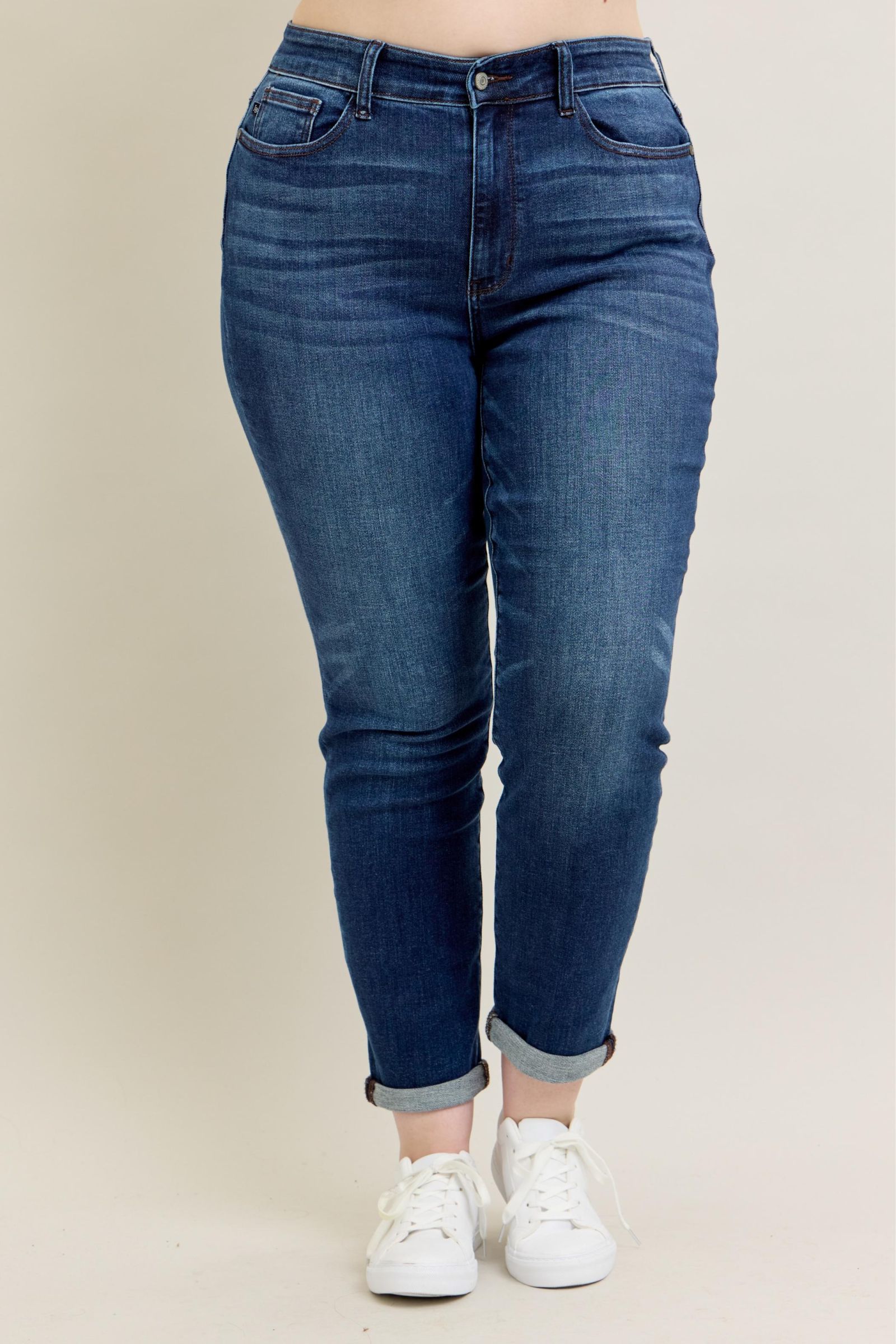 CORE SLIM FIT CUFFED DARKWASH JUDY BLUE DENIM-PLUS