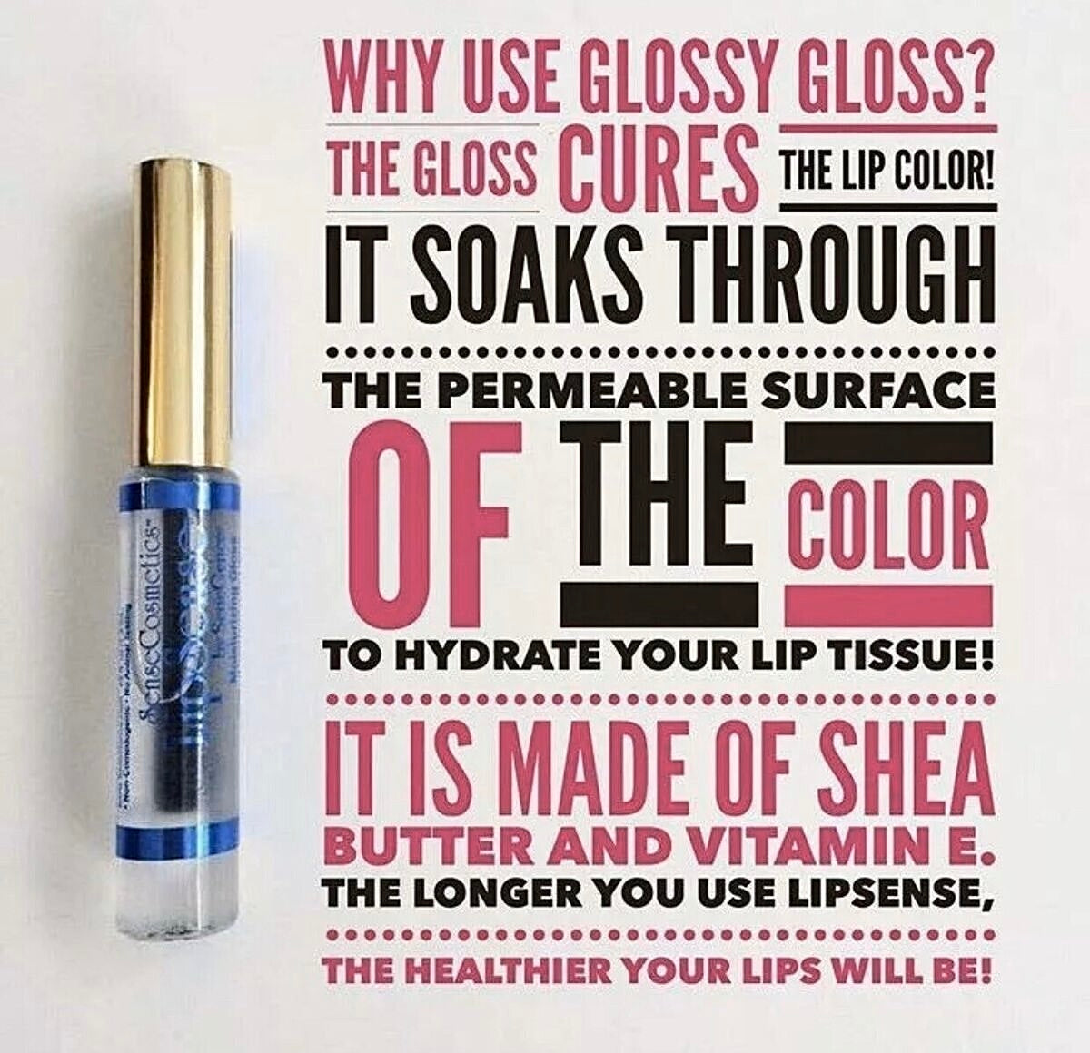 SILVER GLITTER LIPSENSE GLOSS