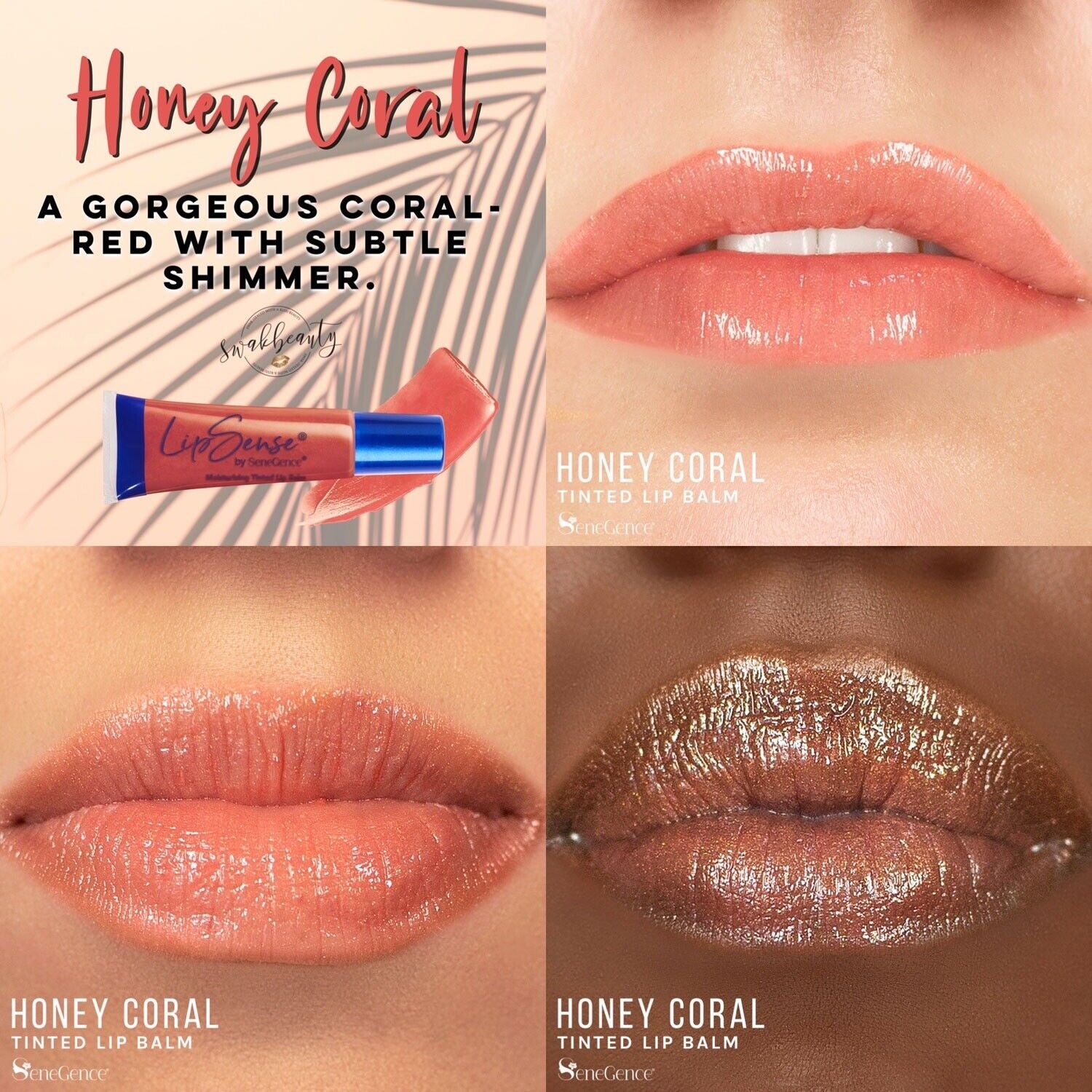 HONEY CORAL TINTED LIP BALM LIPSENSE