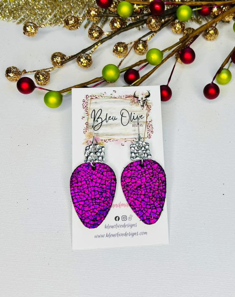 ORNAMENTS WITH SILVER TOPPERS HANDMADE EARRINGS BY B.O.D