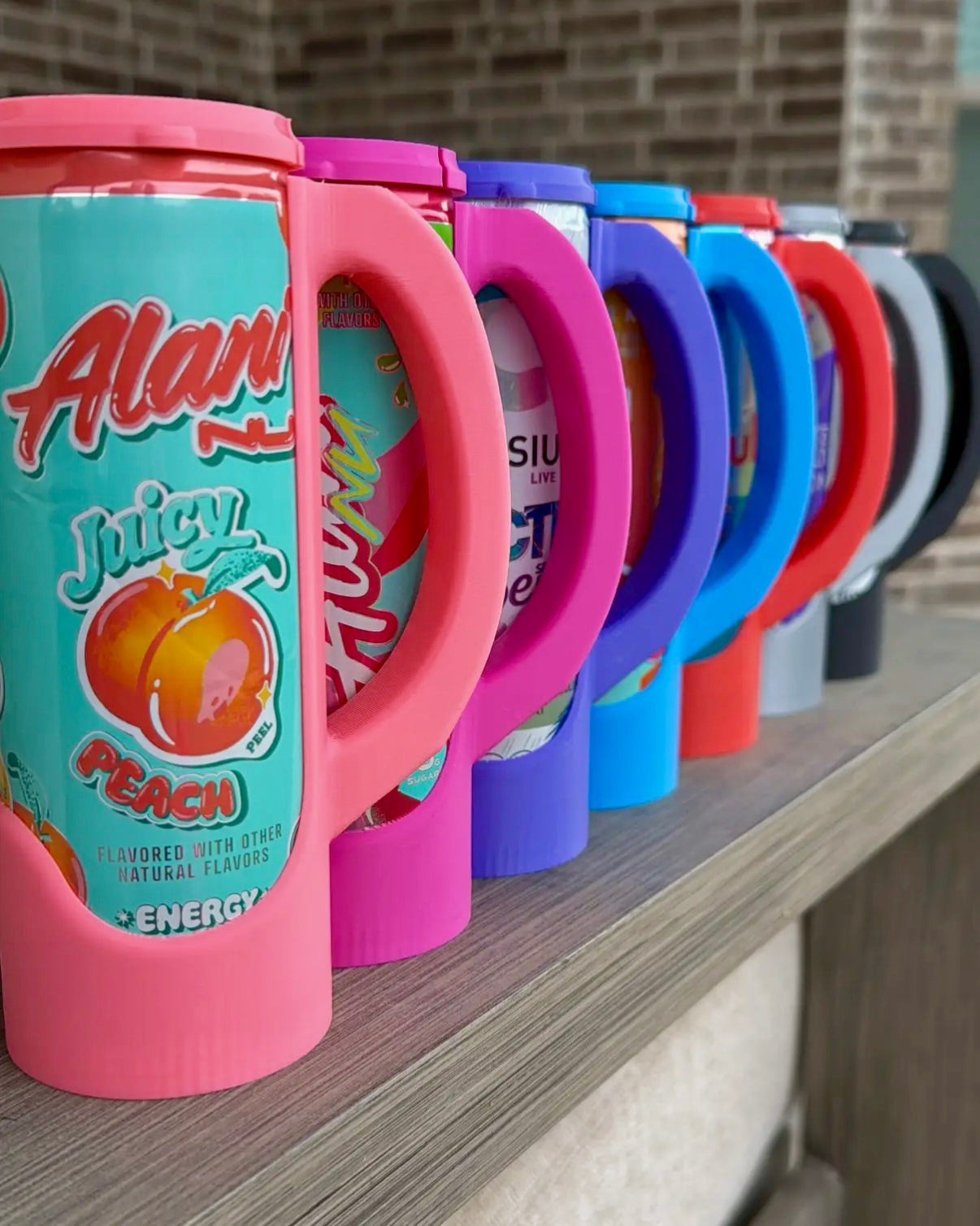 2 PIECE SET - THE "ORIGINAL SIPZEY" 12OZ SKINNY CAN HOLDER *HANDLE* & MATCHING SKINNY CAN *LID* MADE IN USA!