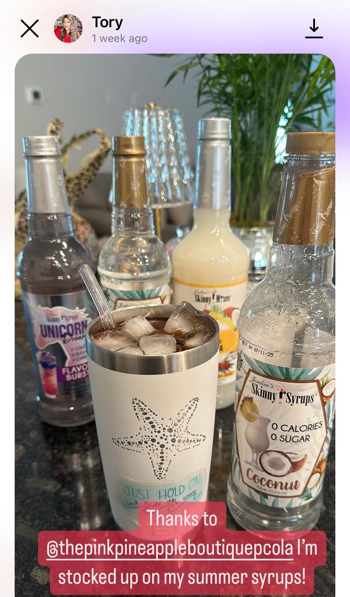 COCONUT FLAVOR JORDAN'S SKINNY MIXES SYRUPS