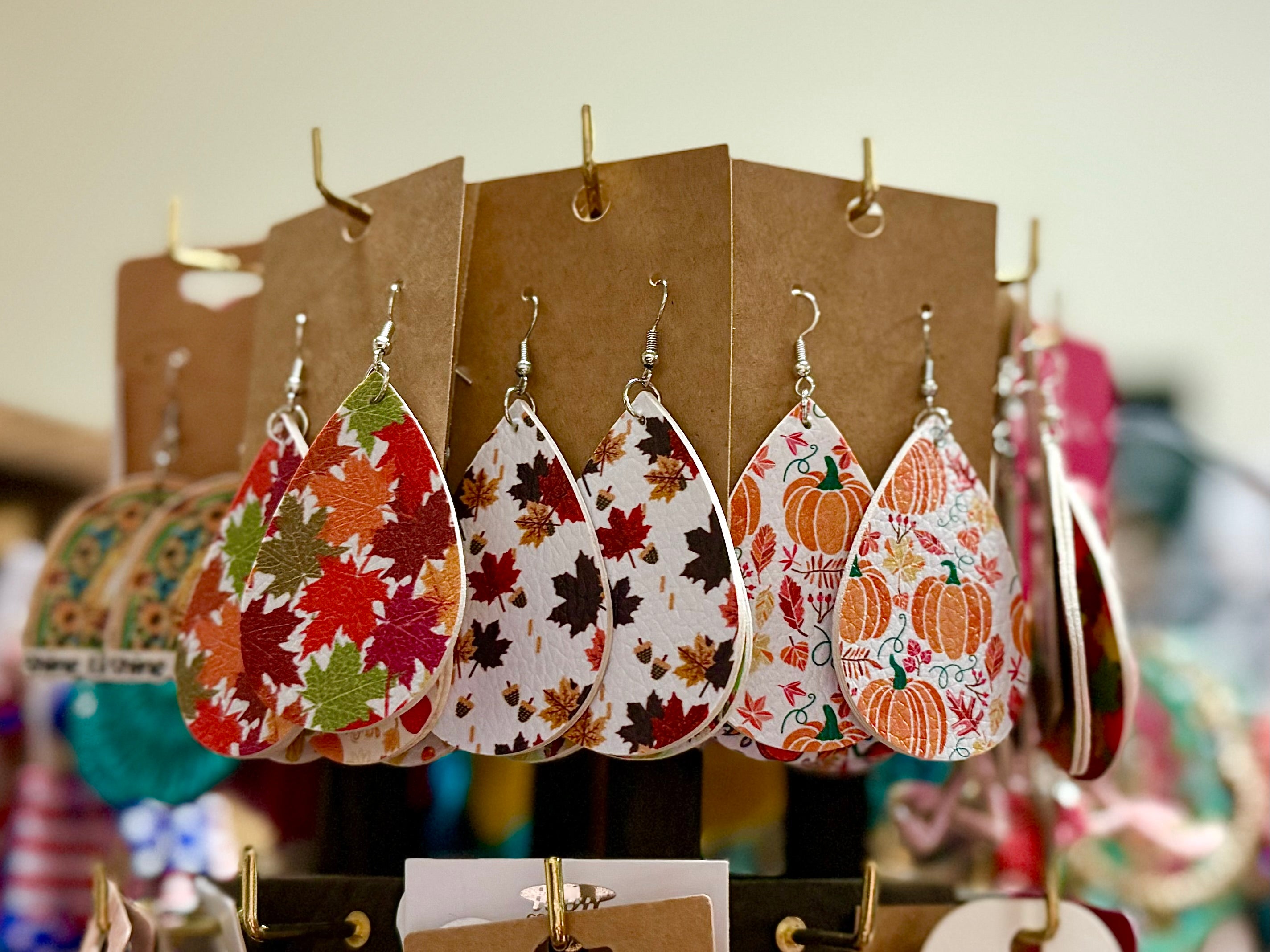 Fall Leather Earrings